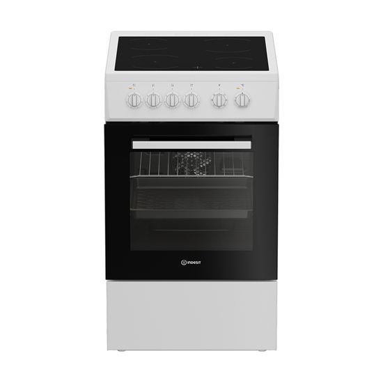 Picture of INDESIT Cooker | I5V8PMW | Hob type Ceramic | Oven type Electric | White | Width 50 cm | Depth 60 cm | 55 L
