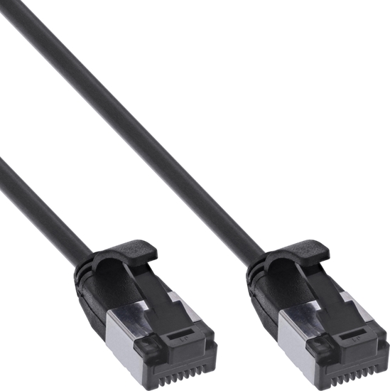 Изображение InLine InLine® Patch cable slim, U/FTP, Cat.8.1, TPE halogen-free, black 2m