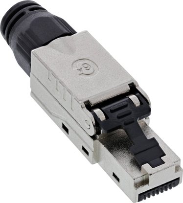 Picture of InLine InLine® RJ45 plug Cat.6A 500MHz, field-installable, shielded, with screw cap