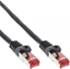 Изображение InLine Patchord Crosover S/FTP, Cat.6, czarny, 0.3m (73633X)