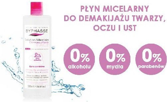 Изображение Instituto Espanol Byphasse Pyn micelarny do demakijau twarzy, oczu i ust 500ml