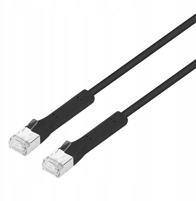 Attēls no Intellinet Network Solutions Patchcord Cat6a F/FTP 1m 100% CU czarny FlexiBoot Slim