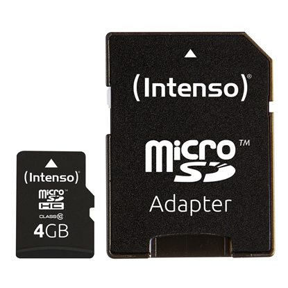 Picture of Intenso microSDHC            4GB C10 with Adapter         3413450