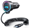 Picture of Joyroom Fast car charger 3 in 1 with USB Type C cable 1.5m 55W Black