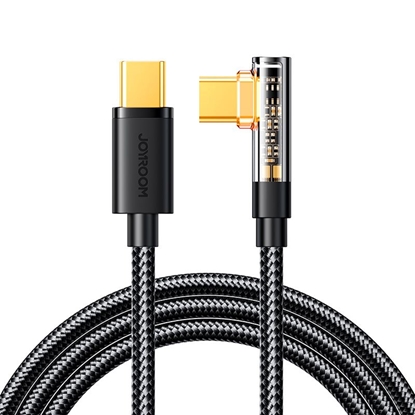 Attēls no Joyroom Joyroom Gaming Cable S-CC100A6 USB-C (angled) / USB-C (straight) 100W 1.2m - black