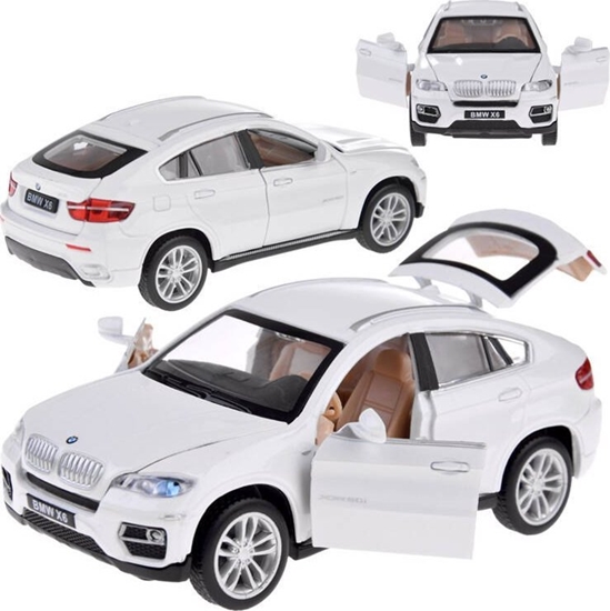 Picture of Jokomisiada Auto metalowe BMW X6 model skala 1:32 biay SUV wiato dwik ZA4606