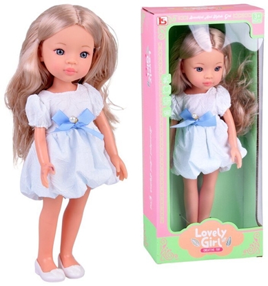 Picture of Jokomisiada Lovely Girl lalka blondynka z dugimi wosami w biaej sukience 33cm ZA5850 EDUKAMP