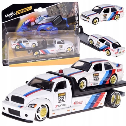 Picture of Jokomisiada Maisto Licencjonowane Auta Metalowe 1:64 Flatbed i BMW M3 1988 ZA5958
