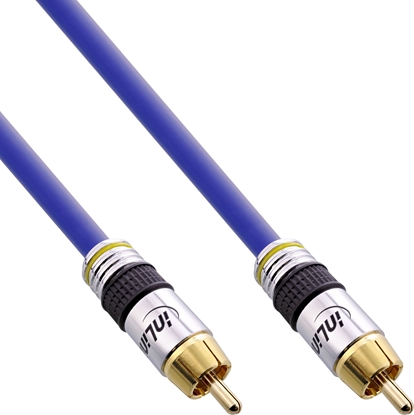 Изображение Kabel InLine RCA (Cinch) - RCA (Cinch) 1m niebieski (89801P)