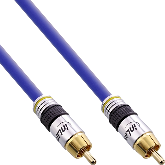 Picture of Kabel InLine RCA (Cinch) - RCA (Cinch) 1m niebieski (89801P)