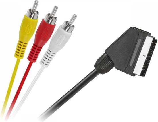 Picture of Kabel Scart - RCA (Cinch) x3 1.5m czarny (KPO2716-1,5)
