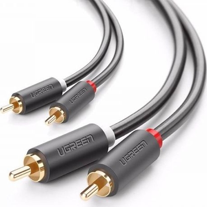 Изображение Kabel Ugreen RCA (Cinch) x2 - RCA (Cinch) x2 1.5m czarny (UGR314BLK)