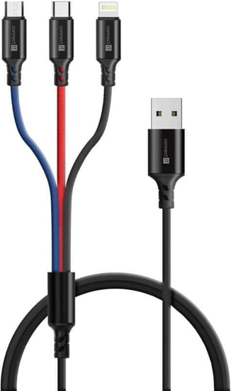 Picture of Kabel USB Connect IT CONNECT IT Magnetický kabel PowerLink 3v1, USB-C / Lightning / MicroUSB, 2m, erná