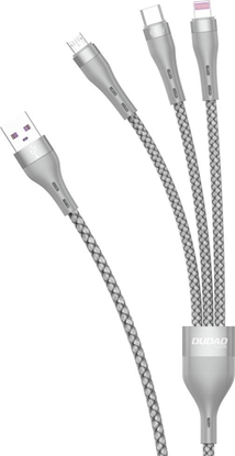 Picture of Kabel USB Dudao USB-A - USB-C + microUSB + Lightning 1.2 m Szary (6973687242220)