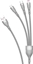 Attēls no Kabel USB Dudao USB-A - USB-C + microUSB + Lightning 1.2 m Szary (6973687242220)