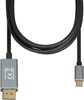 Изображение Kabel USB iBOX USB-C - DisplayPort 1.8 m Czarno-srebrny (ITVCDP4K)