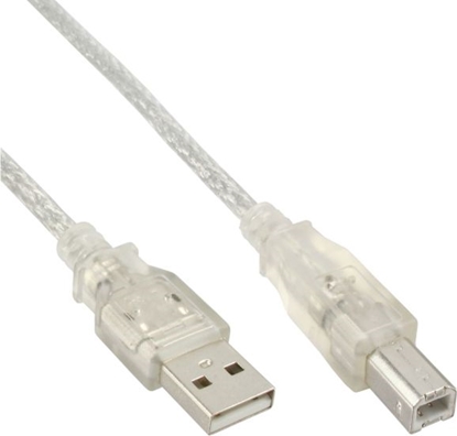 Picture of Kabel USB InLine USB-A - USB-B 0.3 m Przezroczysty (34503T)