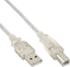 Изображение Kabel USB InLine USB-A - USB-B 0.3 m Przezroczysty (34503T)