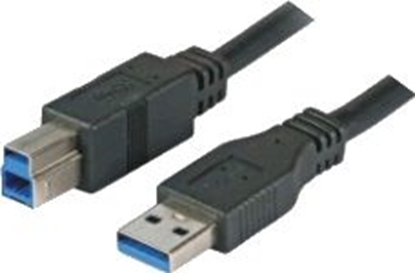 Attēls no Kabel USB M-CAB USB-A - USB-B 3 m Czarny (7300036)