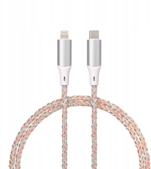 Picture of Kabel USB TelForceOne QUALO kabel wieccy USB-C-Lightning 1M 3A biao/srebrny QCS-CL-00