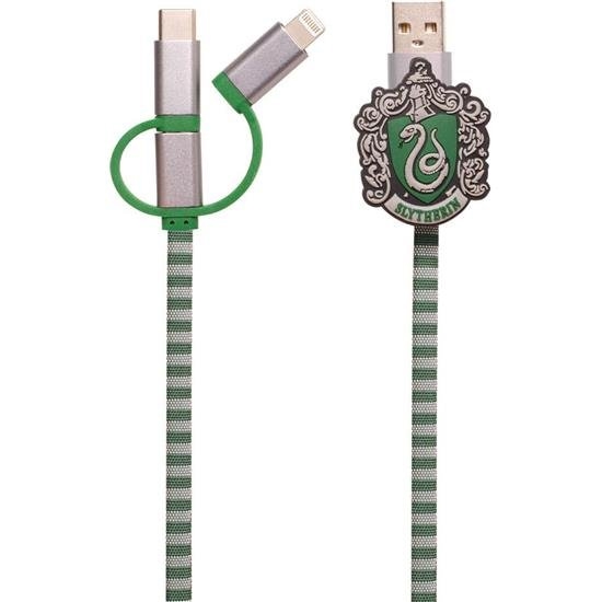 Изображение Kabel USB Thumbs Up USB-A - USB-C + microUSB + Lightning 1 m Zielony (1002654)