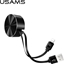 Attēls no Kabel USB Usams USB-A - 1 m Czarny (IPUSBZH01)