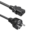 Picture of Kabel zasilający SCHUKO CEE 7/7 (E/F) | IEC C13 | 3x1.0mm2 | Czysta miedź Cu | 3m 