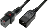 Picture of Kabel zasilający serwerowy blokada IEC LOCK 3x1,5mm2 C20 prosty/C19 prosty M/Ż 3m czarny