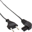 Attēls no Kabel zasilajcy InLine InLine Kabel zasilajcy, wtyk Euro do wtyczki Euro 8, ktowy, czarny, 0,3m