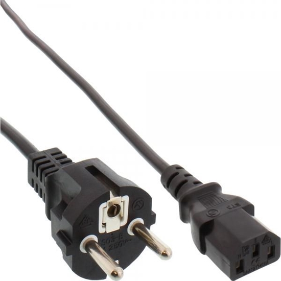 Picture of Kabel zasilajcy InLine Typ F German prosty - 3 Pin IEC C13 (16651E)