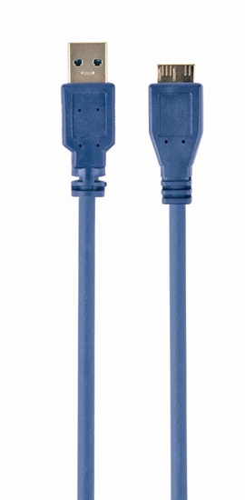 Изображение Kabelis Gembird USB Male - MicroUSB Male 3.0 1.8m Blue