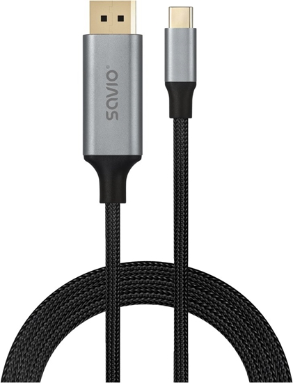 Picture of Kabelis SAVIO USB-C - DisplayPort 1.4 1080P/240Hz 8K/60Hz 2m