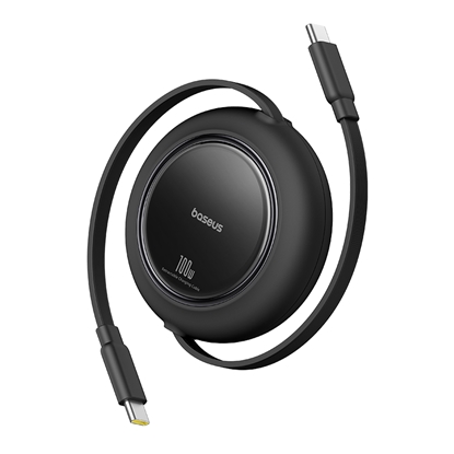 Attēls no Kabelis USB C - USB C 100W 1 5 m ievelkams melns Free2Pull BASEUS