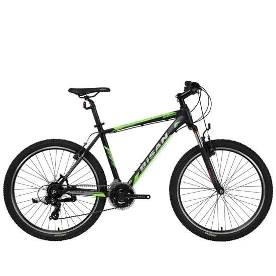 Picture of Kalnu velosipēds Bisan MTX7050 VB Matt Black/Green (Rata izmērs: 27.5 Rāmja izmērs: 19)