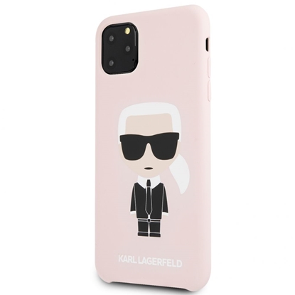 Picture of Karl Lagerfeld Apple iPhone 11 Pro Max Silicone Fullbody Ikonic Pink Pink