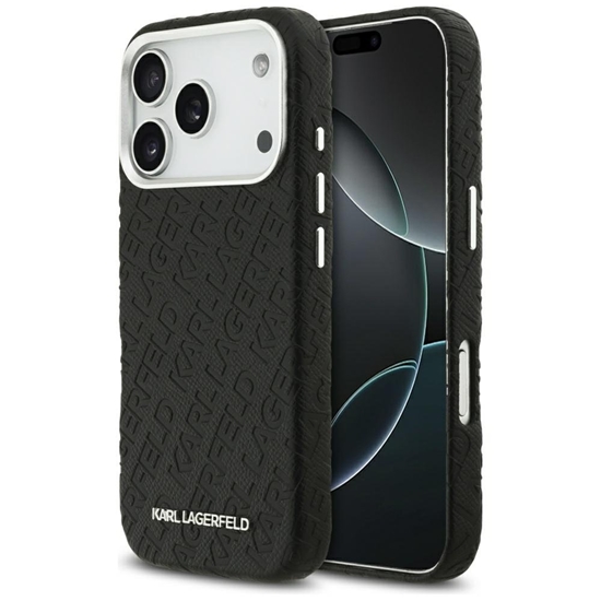 Изображение Karl Lagerfeld Grained PU Repeated Logo MagSafe Case Case for Apple iPhone 17 Pro