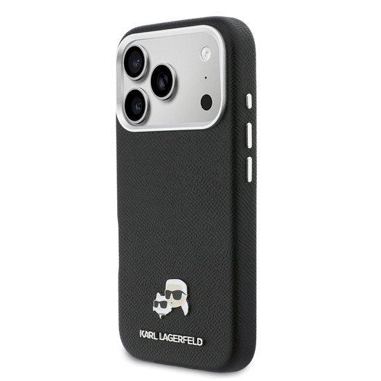 Picture of Karl Lagerfeld PU Karl and Choupette Heads Pins MagSafe Case for Apple iPhone 17 Pro Max