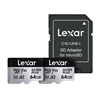 Picture of Karta Lexar Silver Plus MicroSDXC 64 GB + 64 GB Class 10 UHS-I/U3 A2 V30 (LMSSIPL064G-B2ANG)
