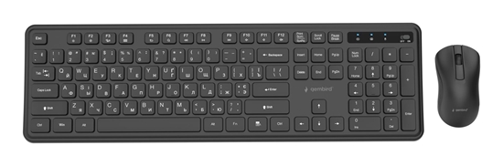 Изображение Klaviatūra un pele Gembird Desktop set Slim Pro Business wireless RU