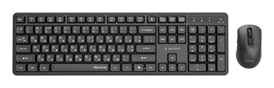 Picture of Klaviatūra un pele Gembird Desktop set Silent key Pro Business wireless RU