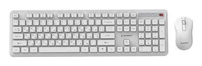 Attēls no KEYBOARD +MOUSE WRL CYRILLIC/WH KBS-WPS-01-W-CYRL GEMBIRD