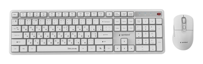 Attēls no KEYBOARD +MOUSE WRL CYRILLIC/WHT KBS-WMS-01-W-CYRL GEMBIRD