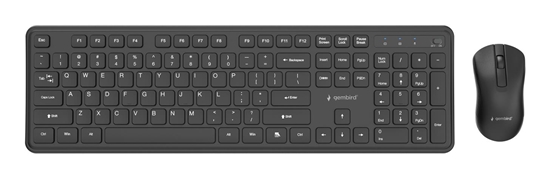 Picture of Klaviatūra un pele Gembird Desktop set Slim Pro Business wireless US