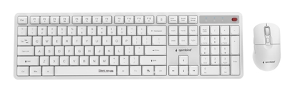 Attēls no KEYBOARD +MOUSE WRL ENG/WHITE KBS-WMS-01-W GEMBIRD