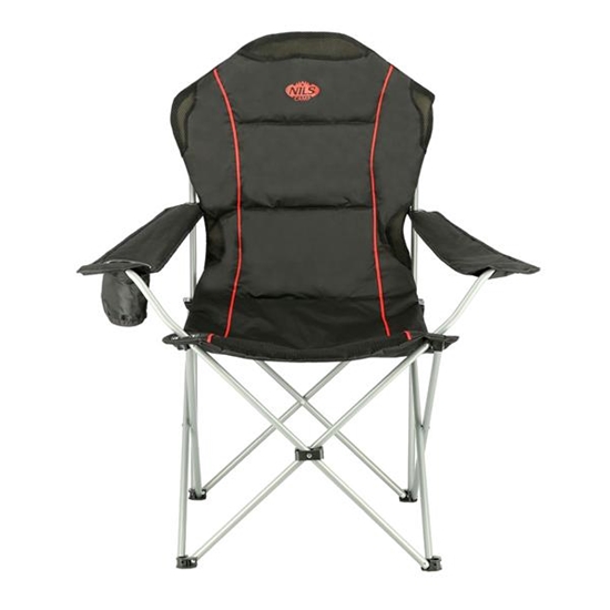 Изображение Kempinga krēsls NC3080 BLACK-RED CAMP CHAIR NILS CAMP