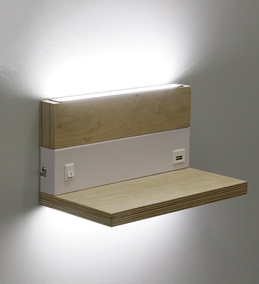 Attēls no Kinkiet Candellux ANET LAMPA KINKIET DREWNIANY+CZARNY Z PÓK  4000K