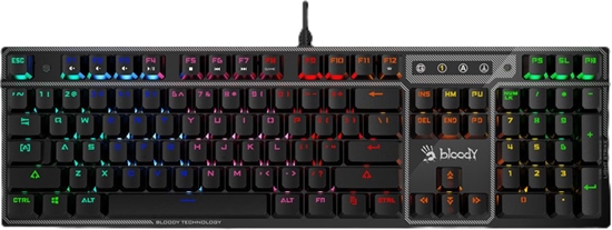 Изображение Klawiatura A4Tech A4tech Bloody Klawiatura B750N klawiatura gamingowa mechaniczna przewodowa Green Switch CZ/SK Czarny