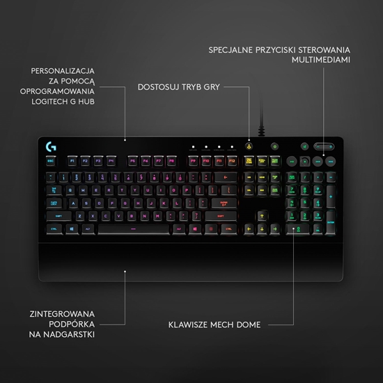 Picture of Klawiatura Logitech G213 Prodigy  (920-008089)