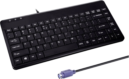 Изображение Klawiatura Perixx Perixx PERIBOARD-409 P, DE, Mini keyboard PS/2, black