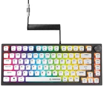 Attēls no Klawiatura Rampage Rampage Klawiatura magnetyczna Zenith Pro 8000Hz, Hall Effect, RGB, Gateron KS-20, czarna